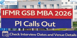 IFMR GSB MBA 2026 PI Calls Out Check Interview Dates and Venue Details